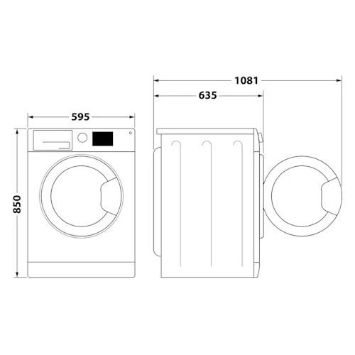 Máquina de Lavar e Secar Roupa Whirlpool FFWDD 1074489 BV SPT | 10/7 Kg | 1400 RPM | C | Branco - Image 8