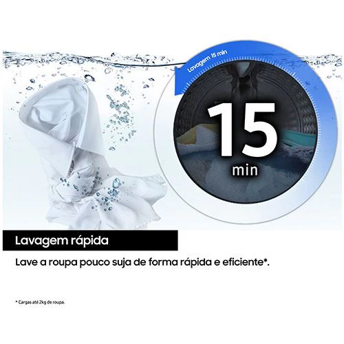 Máquina de Lavar Roupa Samsung WW90FG3M05AWEP | 9 Kg | 1400 RPM | A | Branco - Image 6