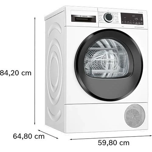 Máquina de Secar Bosch Serie 6 Wqg245D0Es | 9 Kg | Bomba de Calor | C | Branco - Outlet - Grade B - Image 3
