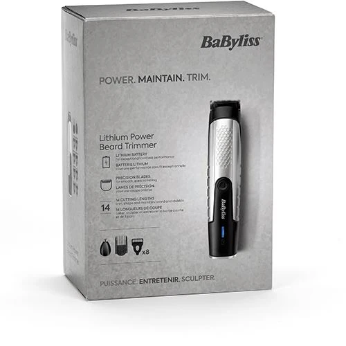 Máquina de Barbear Babyliss T812E Lithium Power - Cinzento - Image 11