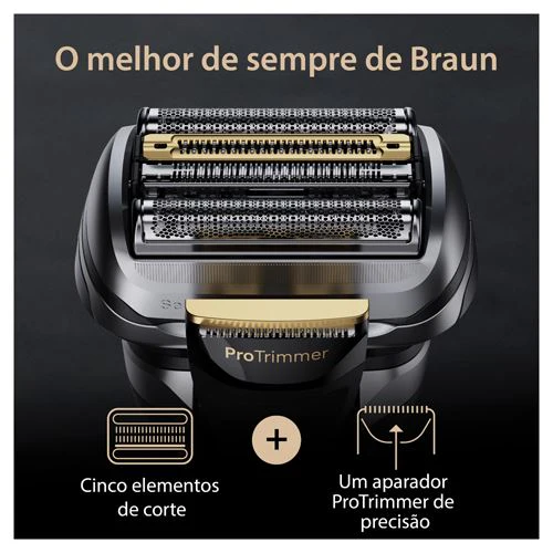Máquina de Barbear Elétrica Braun Series 9 Pro+ 9560CC - Preto - Image 7