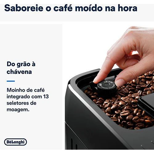 Máquina de Café Automática com Moinho DeLonghi Magnifica Plus ECAM320.70.TB - Titanium Black - Outlet - Grade A - Image 3