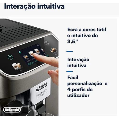 Máquina de Café Automática com Moinho DeLonghi Magnifica Plus ECAM320.70.TB - Titanium Black - Outlet - Grade A - Image 6