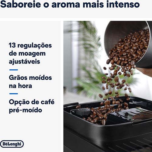 Máquina de Café Automática DeLonghi Magnifica Evo Milk ECAM310.80 SB - Cinzento | Preto - Image 3