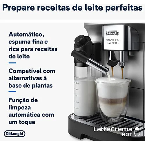 Máquina de Café Automática DeLonghi Magnifica Evo Milk ECAM310.80 SB - Cinzento | Preto - Image 4