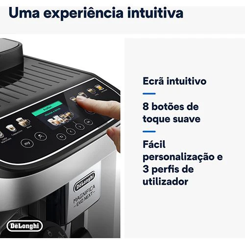 Máquina de Café Automática DeLonghi Magnifica Evo Milk ECAM310.80 SB - Cinzento | Preto - Image 6