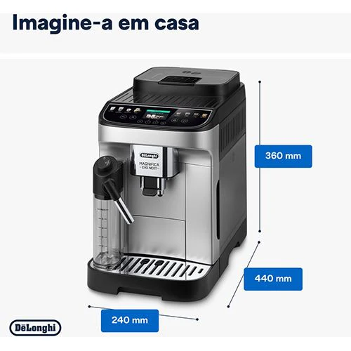 Máquina de Café Automática DeLonghi Magnifica Evo Milk ECAM310.80 SB - Cinzento | Preto - Image 7