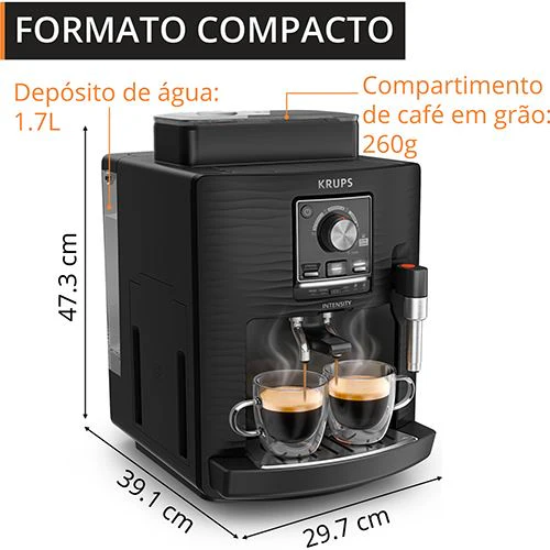 Máquina de Café Automática Krups Intensity Up EA5008E0 - Preto - Image 6