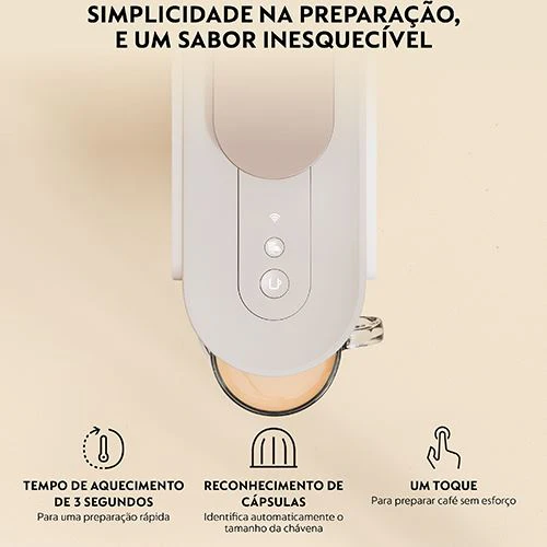 Máquina de Café Delonghi Nespresso Vertuo Up ENV200.W - Branco | Pérola creme - Image 4