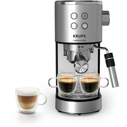 Máquina de Café Expresso Krups XP499EE0 Virtuoso + Tamping - Inox | Preto - Image 2