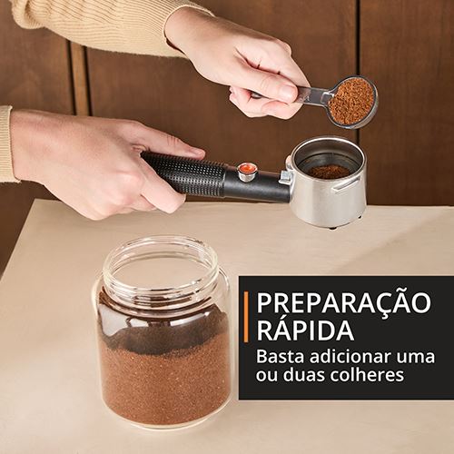 Máquina de Café Expresso Krups XP499EE0 Virtuoso + Tamping - Inox | Preto - Image 4