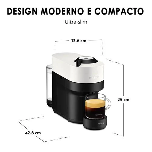 Máquina de Café Krups Nespresso Vertuo Pop XN9201 - Coconut - Outlet - Grade A - Image 9