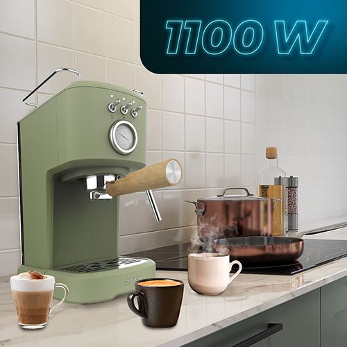 Máquina de Café Manual Cecotec Power Espresso 20 Retro - Verde - Image 3