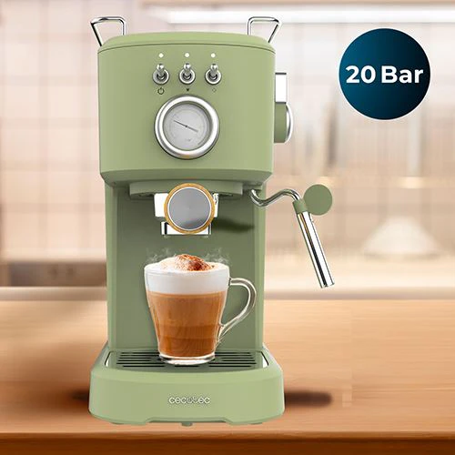 Máquina de Café Manual Cecotec Power Espresso 20 Retro - Verde - Image 5