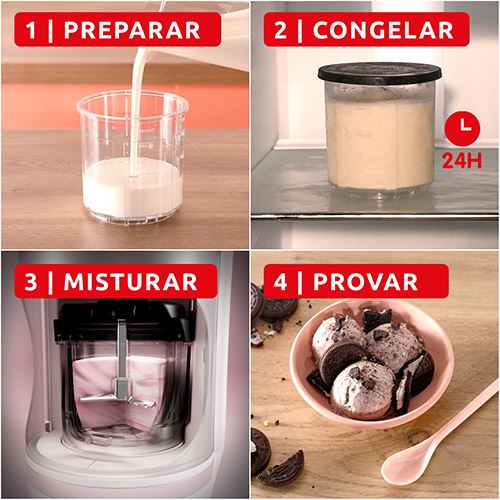 Máquina de Gelados Moulinex MJ602AF0 Dolci | 0.46L | Branco - Image 3