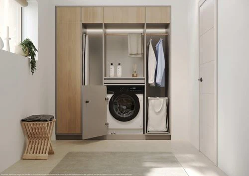 Máquina de Lavar e Secar Roupa Encastrável Haier BHA6SD696M6DB9-S | 9/6 Kg | 1400 RPM | D | Branco - Image 4