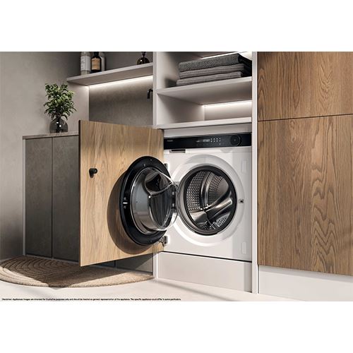 Máquina de Lavar e Secar Roupa Encastrável Haier HWB100-B14858U1 Série 8 | 10 Kg | 1400 RPM - Branco - Image 6