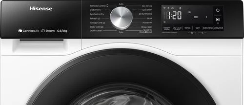 Máquina de Lavar e Secar Roupa Hisense WD3S1043BW3 | 10.5/6 Kg | 1400 RPM | D | Branco - Image 5