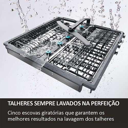Máquina de Lavar Loiça Encastrável Haier XS 63A4M4B | 16 talheres | 59.7 cm | A - Image 4