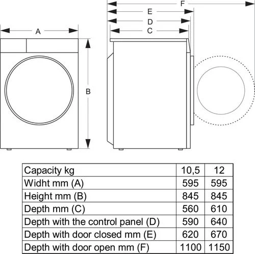 Máquina de Lavar Roupa Hisense WF3S1043BW3 | 10.5 Kg | 1400 RPM | A | Branco - Image 6
