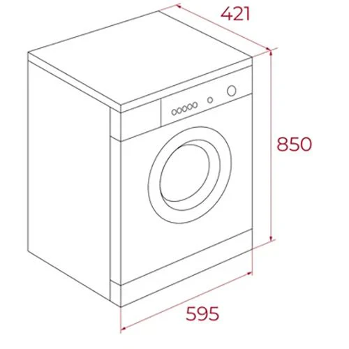 Máquina de Lavar Roupa Teka WMK 40740 WH | 7 Kg | 1200 RPM | A | Branco - Image 2