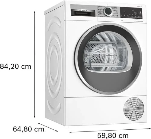 Máquina de Secar Bosch Serie 6 WQG245D1ES | Carregamento Frontal | 9 Kg | Bomba de Calor | C | Branco - Image 5