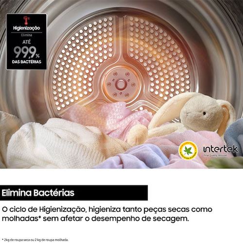 Máquina de Secar Samsung DV90DG52A0AEEP | 9 Kg | Condensação | C | Branco - Image 3