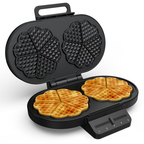 Máquina de Waffles Princess 132384 Waffles Coração - Preto - Image 2