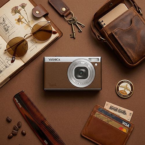 Máquina Fotográfica Compacta YASHICA Tank - Castanho - Image 9