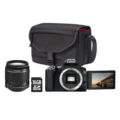 Máquina Fotográfica Reflex Canon EOS 250D + EF-S 18-55mm f/4-5.6 IS STM + Bolsa + Cartão de Memória - Image 2