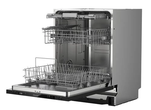 Máquina de Lavar Loiça Encastrável Hisense HISHV603D40 | 14 talheres | 60 cm | D | Preto - Image 4