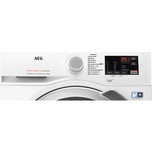 Máquina de Lavar Roupa AEG LFA6I8275A | 8 Kg | 1200 RPM | A | Branco - Image 2