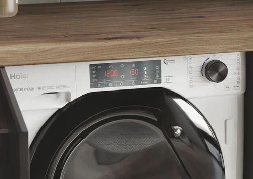 Máquina de Lavar Roupa Haier HWQ90B416FWB | 9 Kg | 1600 RPM | A | Branco - Image 4