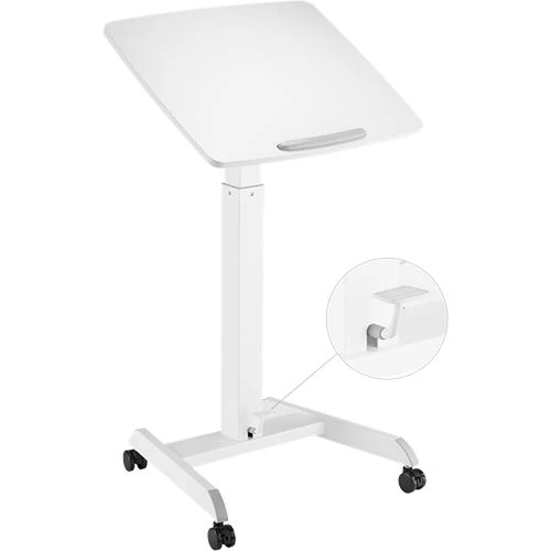 Mesa de Trabalho Deltaco Ajustável - Branco - Image 2