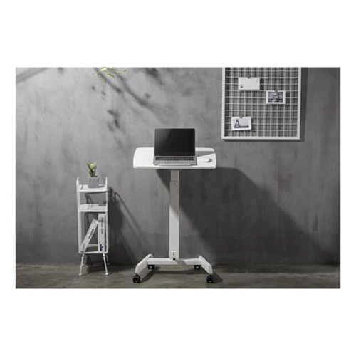 Mesa de Trabalho Deltaco Ajustável - Branco - Image 7