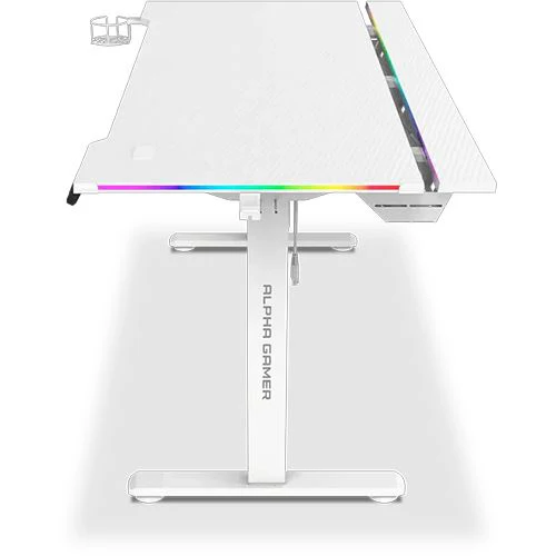 Mesa Gaming Alpha Gamer Zorya RGB - Branco - Image 8