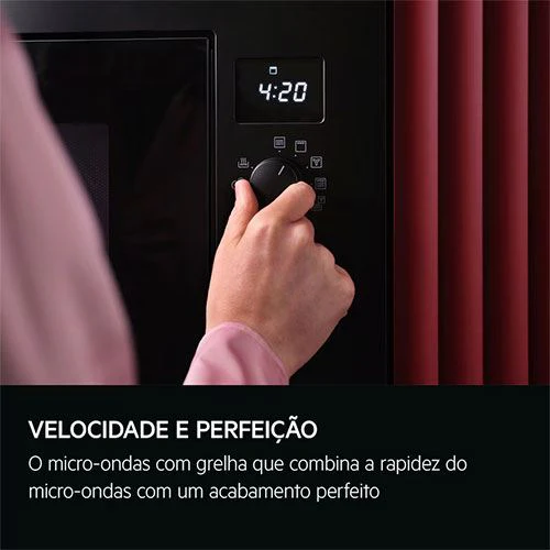 Micro-ondas Encastrar com Grill AEG OS5MG20EB | 20 L | 800 W - Preto - Image 9
