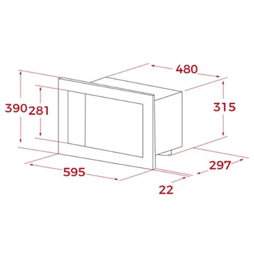 Micro-ondas Encastrável Teka | 20 L | 750 W | Preto - Image 3