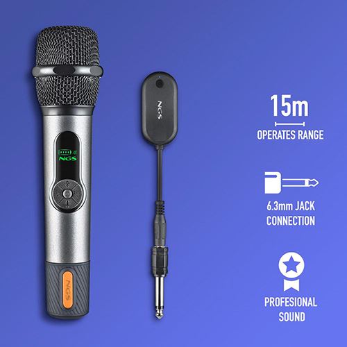Microfone Wireless NGS Singer Star - Preto - Image 3