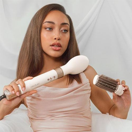 Modelador de Cabelo Cecotec CeramiCare 14 em 1 AirGlam Champagne - Outlet - Grade A - Image 6