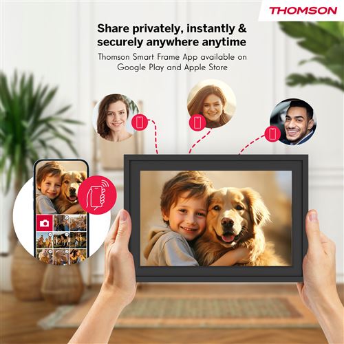 Moldura Digital Thomson Smart Photo Frame F10 10" HD Wi-Fi 32GB - Preto - Image 9