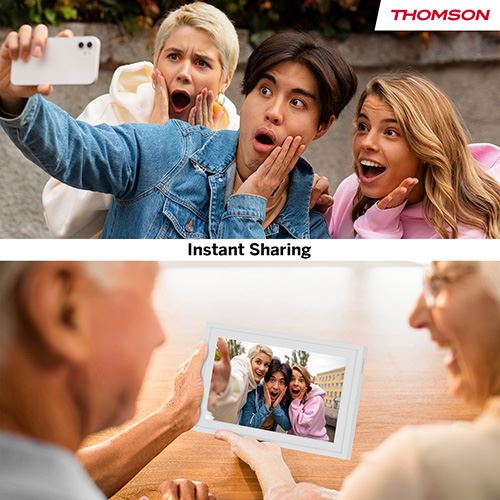 Moldura Digital Thomson Smart Photo Frame F10W 10" HD Wi-Fi 32GB - Branco - Image 10