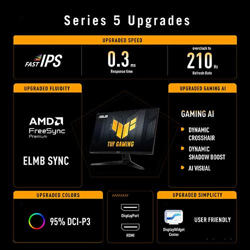 Monitor Gaming Asus TUF VG27AQ5A | 1 ms | 27" | 200 Hz | QHD - Image 2