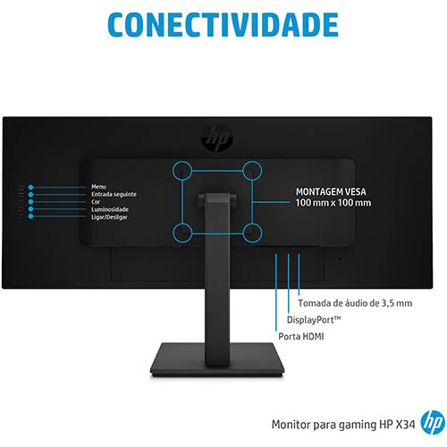 Monitor Gaming HP X34 | 34'' | 165 Hz | UltraWide QHD - Image 7