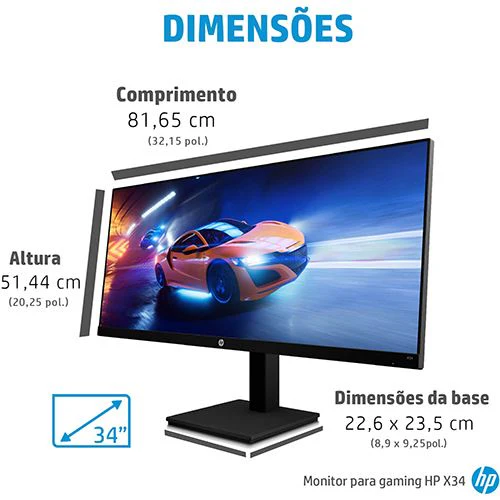 Monitor Gaming HP X34 | 34'' | 165 Hz | UltraWide QHD - Image 8
