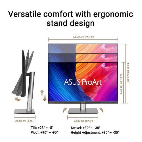 Monitor Profissional Asus ProArt PA27JCV | 27'' | 60Hz | 5K UHD - Image 8