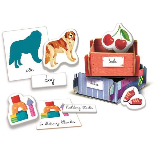 Montessori - Figuras Moldadas e Cartas para Aprender Inglês - Education Clementoni - Image 2