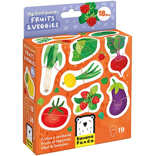 My First Puzzle: Fruits & Veggies - Banana Panda | The Happy Gang