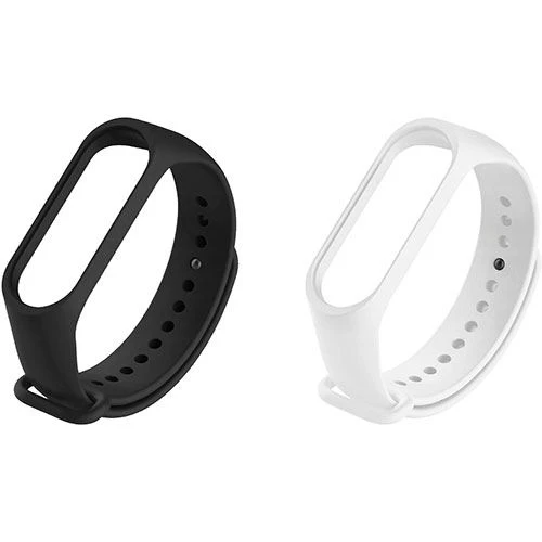 Pack Braceletes 4-OK para Pulseira de Atividade Xiaomi Mi Band 6/5 - Branco/Preto - 2uni