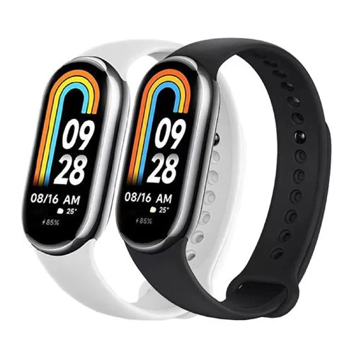 Pack Braceletes 4-OK para Pulseira de Atividade Xiaomi Mi Band 8 - 2 Unidades - Preta/ Branca - Image 2